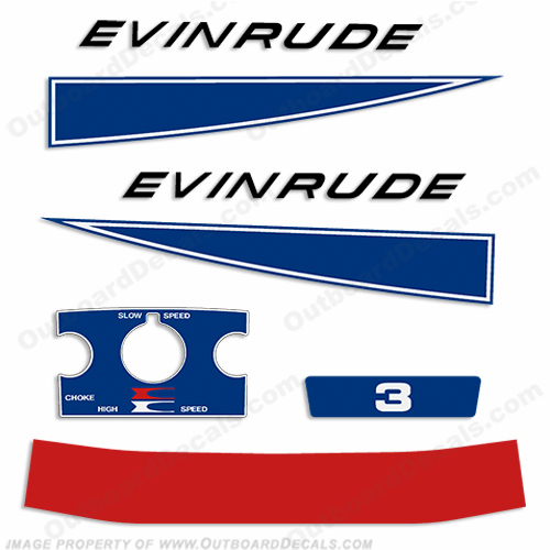 Evinrude 1968 3hp Decal Kit INCR10Aug2021