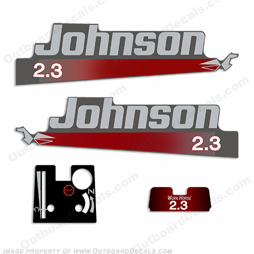 Johnson 2.3hp Work Horse Decal Kit INCR10Aug2021