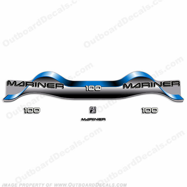 Mariner 100hp Decal Kit - Blue INCR10Aug2021