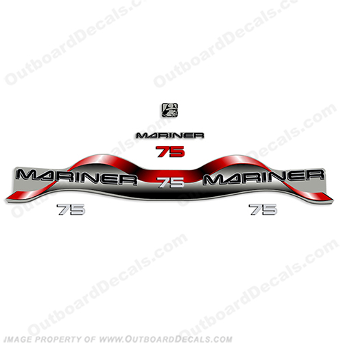 Mariner 75hp Decal Kit - Red INCR10Aug2021