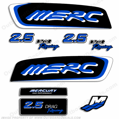Mercury 2.5 Liter EFI Racing Decal Kit - Custom Blue INCR10Aug2021