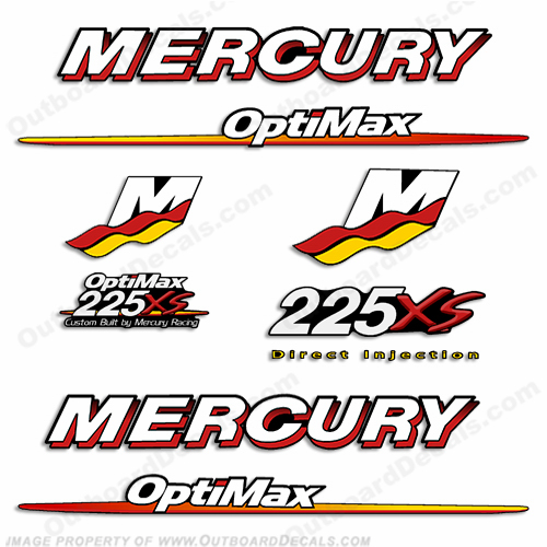 Mercury 225XS Optimax Decal Kit - 2007 - 2009 INCR10Aug2021
