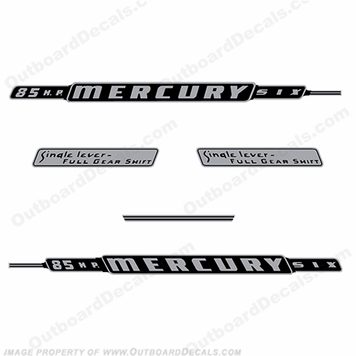 Mercury 1962 85HP Outboard Engine Decals INCR10Aug2021