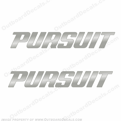 Pursuit Boat Logo Decal - Chrome INCR10Aug2021