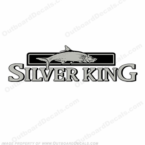 Silver King Decal by Mako Marine 15, 11, 30, silverking, silver, king, INCR10Aug2021