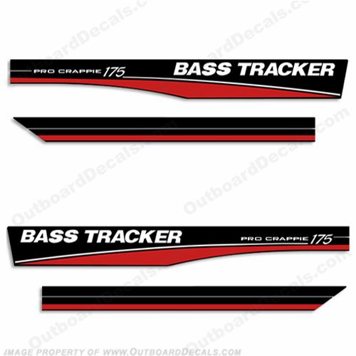 Bass Tracker Pro Crappie 175 Decals - Red INCR10Aug2021