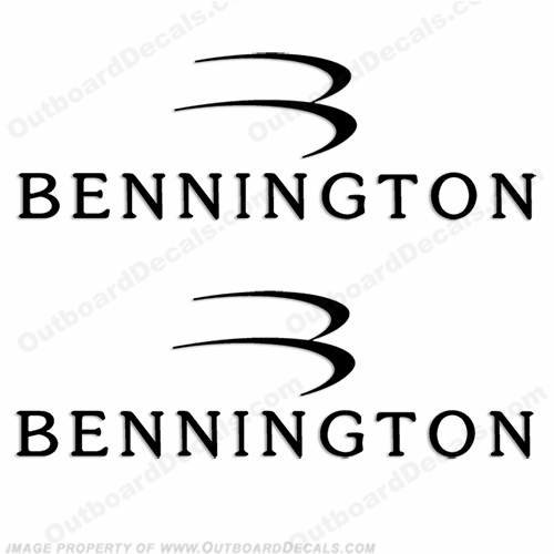 Bennington Boat Logo Decals (Set of 2) - Any Color! INCR10Aug2021