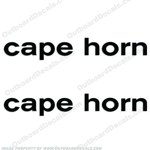 Cape Horn Boat Logo Decals (set of 2) - Any Color! - Style 3 cape-horn, capehorn,INCR10Aug2021