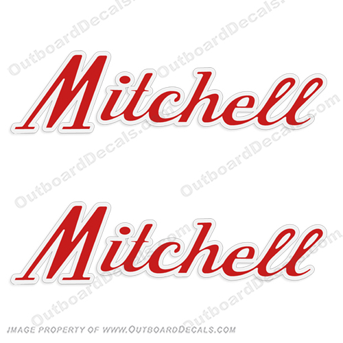 Mitchell Skiff Boat Logo Decals (Set of 2) mitchell, Boat, Logo, Decal, marine, skiff, INCR10Aug2021