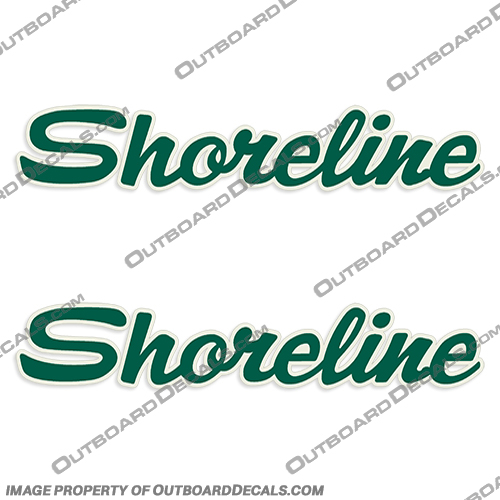 Shoreline Trailer Decals -  2 Color!  shoreline, 2, color, 2 color, trailer, decals, logo, logos, stickers, outboard, boat, 
