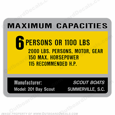 Scout Bay 201 Decal - 6 Person INCR10Aug2021