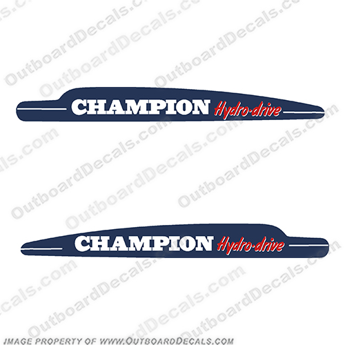 1951-1952 Champion 4l Hydrodrive Vintage Antique Outboard Engine Motor Decals  INCR10Aug2021