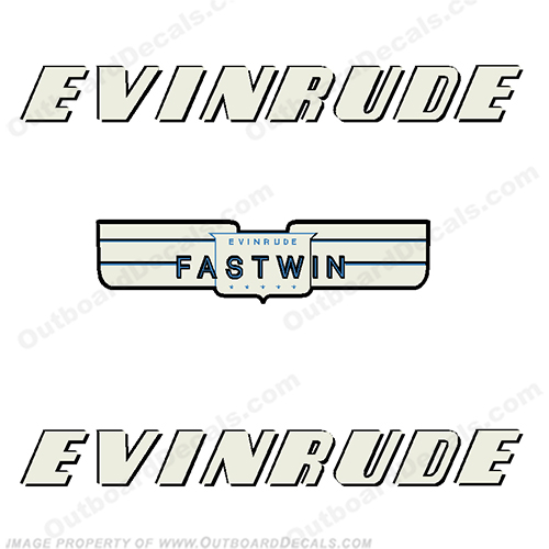 Evinrude 1952 15hp Fastwin Decal Kit evinrude 15, INCR10Aug2021