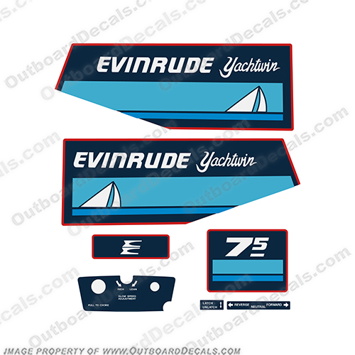 Evinrude 1983 7.5hp Decal Kit  evinrude, 7.5, 75, 7, 8, evinrude_decals_7.5_hp_outboard_motor_1983, 83, 1983, INCR10Aug2021