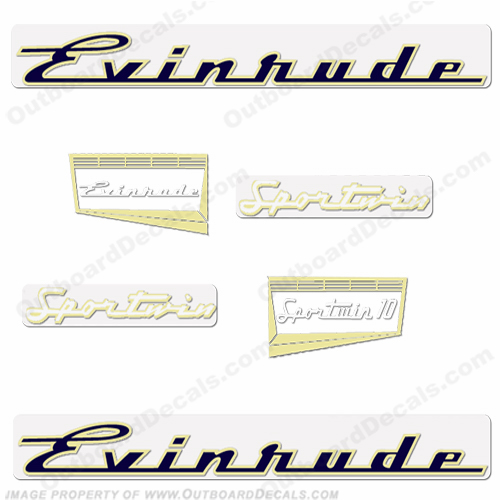 Evinrude 1957 10hp Decal Kit INCR10Aug2021