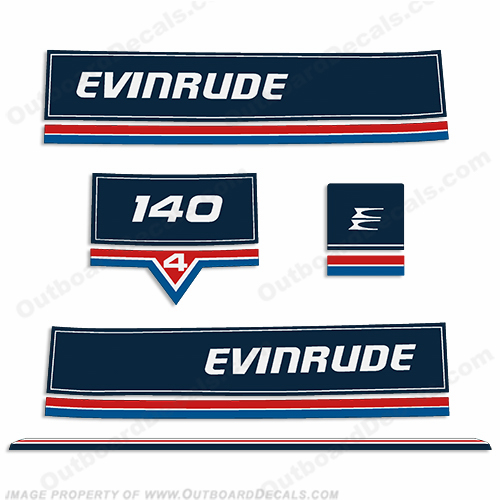 Evinrude 1983 140hp Decal Kit INCR10Aug2021