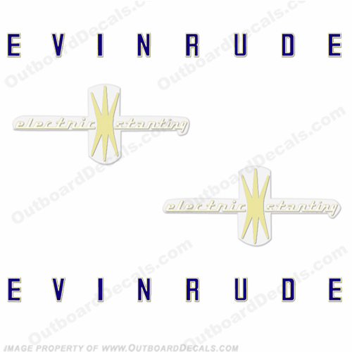 Evinrude 1958 18hp Electric Decal Kit INCR10Aug2021
