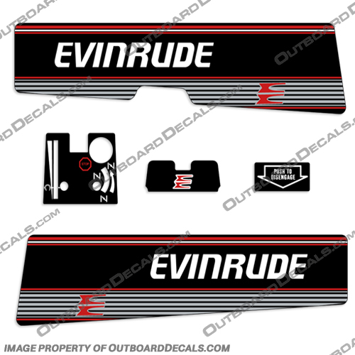 Evinrude 2.0hp Decal Kit - 1991 evinrude, 2.0, 20, 2, 0, hp, 1991, outboard, engine, motor, decal, sticker, kit, set, 91,