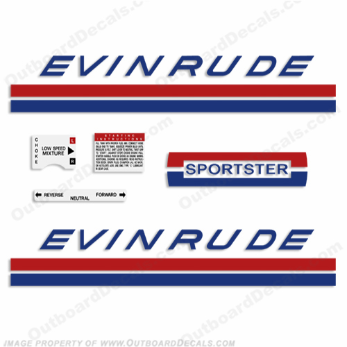 Evinrude 1969 25hp Decal Kit INCR10Aug2021