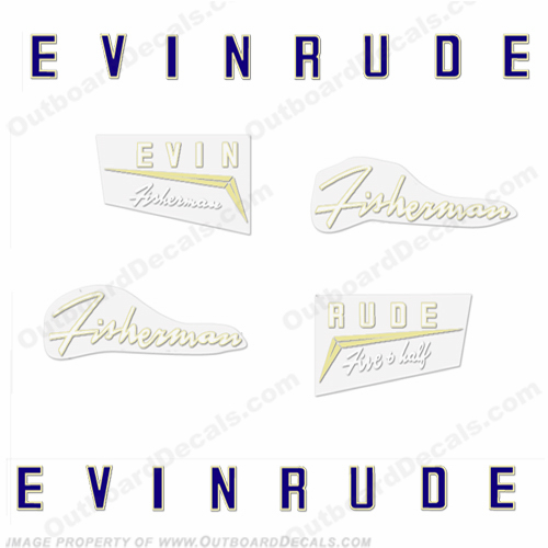 Evinrude 1958 5.5hp Decal Kit INCR10Aug2021