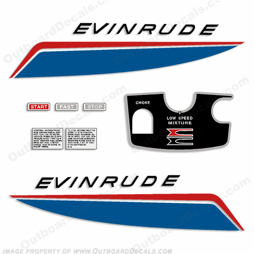 Evinrude 1966 5hp Decal Kit INCR10Aug2021