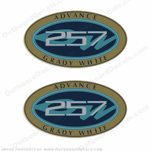 Grady White Advance 257 Logo Decals (Set of 2) INCR10Aug2021