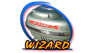 Wizard 6hp (WF-4, WG-4) Decal Kit - 1949-1950 wizard, 6hp, 6, hp, wg4, wf4, decal, decals, kit, stickers, set, 1949, 1950, 49, 50, outboard, motor, engine, 
