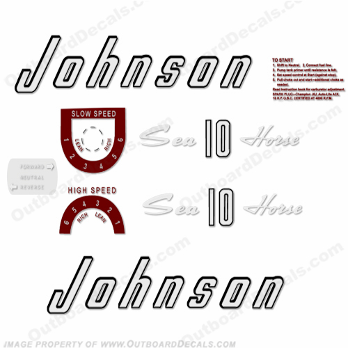 Johnson 1957 10hp Decals INCR10Aug2021
