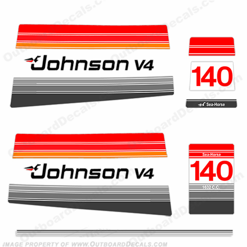 Johnson 1980 140hp Decals INCR10Aug2021