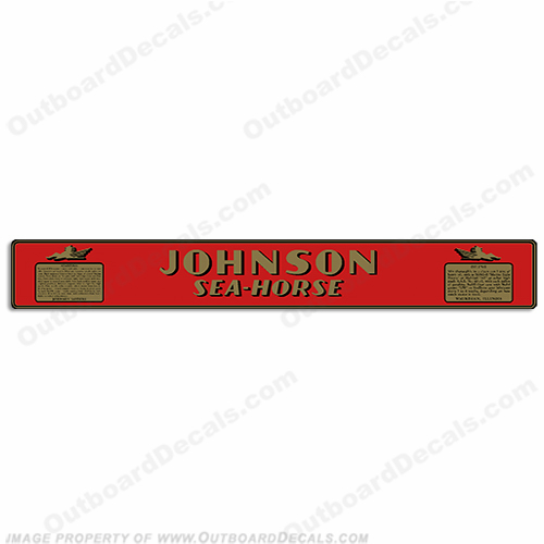 1941 Johnson 9.8hp Sea Horse Decals seahorse, decal kit