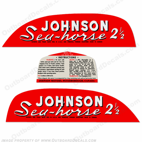 Johnson 1951 2.5hp Decals INCR10Aug2021