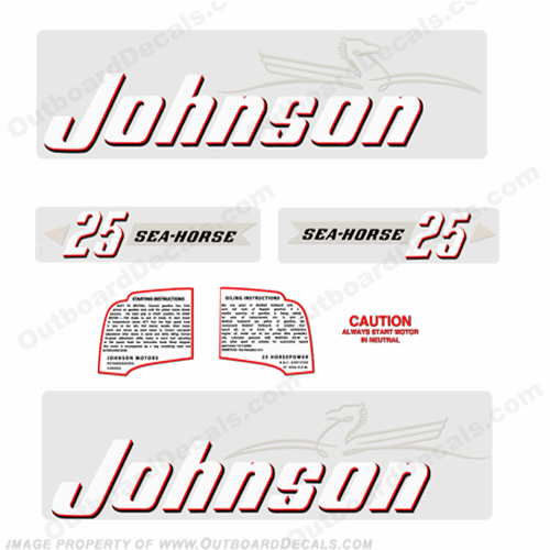 Johnson 1952 25hp Decals - Style B 