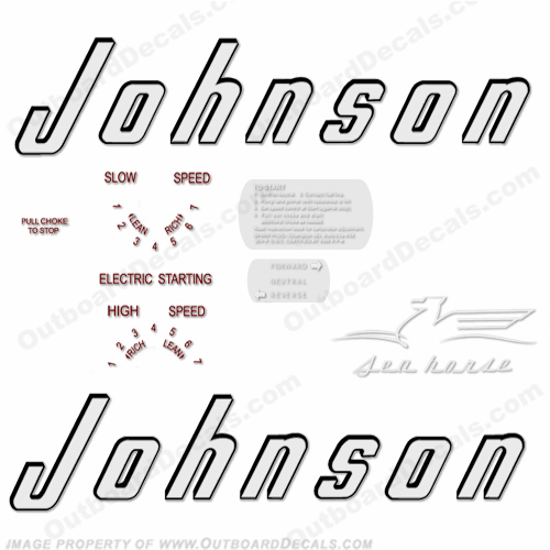 Johnson 1956 30hp - Electric - Style A Decals INCR10Aug2021