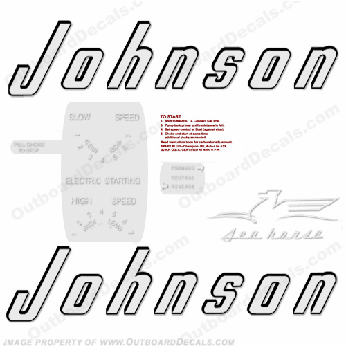 Johnson 1956 30hp - Electric - Style B Decals INCR10Aug2021