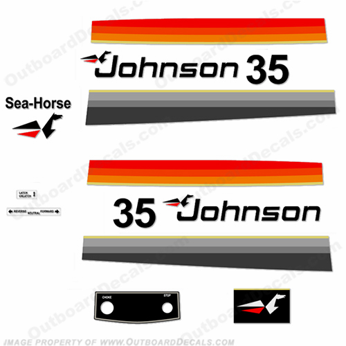 Johnson 1977 35hp Decals INCR10Aug2021