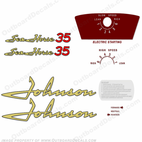 Johnson 1958 35hp - Electric Decals INCR10Aug2021