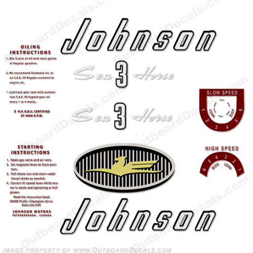 Johnson 1957 3hp Decals INCR10Aug2021