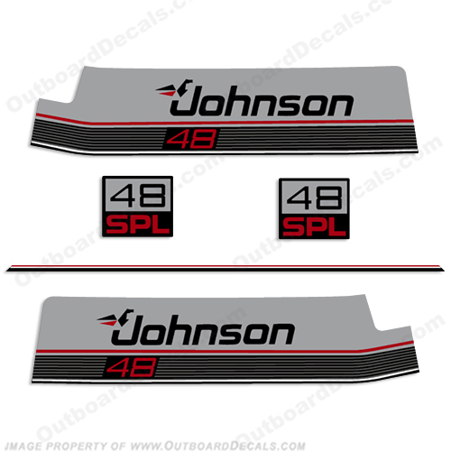 Johnson 48hp SPL Decal Kit 1987-1988 0398986, 88, 48 hp, INCR10Aug2021