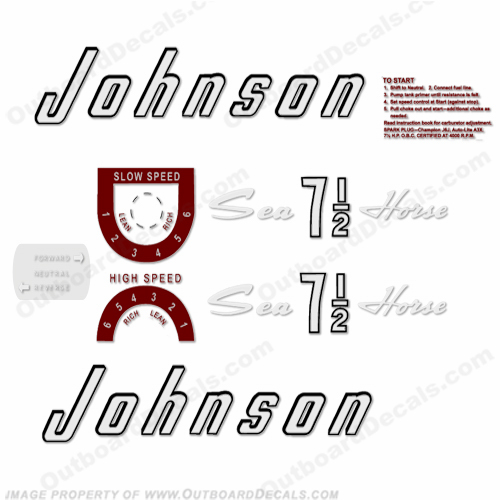 Johnson 1957 7.5hp Decals INCR10Aug2021