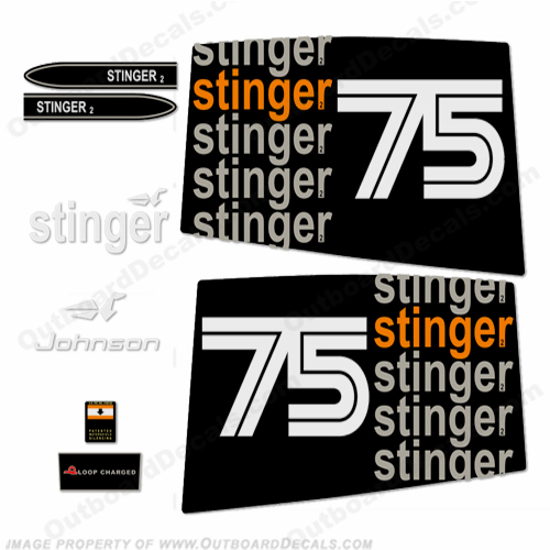 Johnson 1975 75hp - Stinger Decals INCR10Aug2021