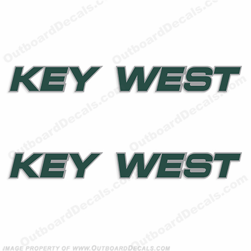 Key West 40" Boat Logo Decals (Set of 2) boat, decal, key, west, cc, console, center, hull, type, model, sticker, 