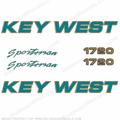 Key West Sportsman 1720 Boat Decals INCR10Aug2021