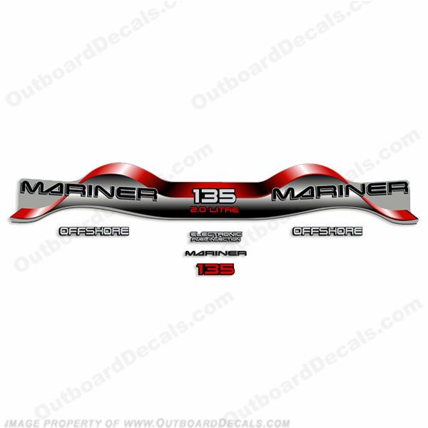 Mariner 135hp 2.0 Decal Kit - Red INCR10Aug2021