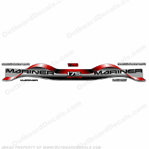 Mariner 175hp 2.5 Decal Kit - Red INCR10Aug2021