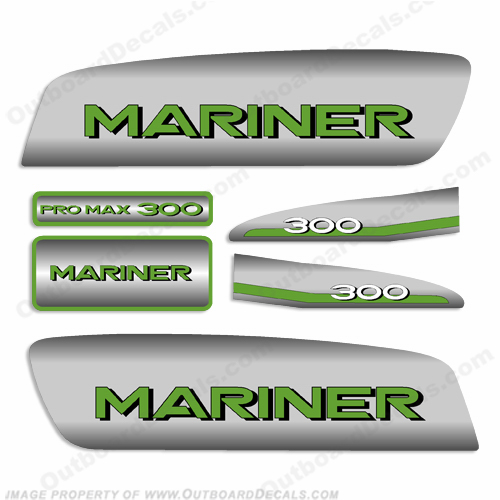 Mariner 300hp ProMax Decal Kit - Custom Green pro. max, pro max, pro-max, promax, INCR10Aug2021