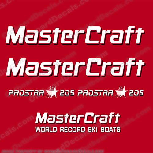 MasterCraft ProStar 205 Boat Decals Style 2 Master, Craft, 1990s, 1980s, 1980s, 1990s, 90, 80, 90s, 80s, 90s, 80s, 190, pro, star, prostar, sport, boat, decals, mastercraft, prosport, 1991, 1992, 1993, 1994, 1995, 1996, 1997