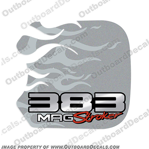 Mercury Mercruiser 383 Mag Stroker Flame Arrestor Decal  mercruiser, mercury, 383, mag, stroker, flame, arrestor, decal, sticker, emblem, logo,