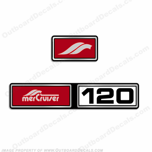 Mercruiser 1982-1989 120hp 2.5L Valve Cover Decals INCR10Aug2021