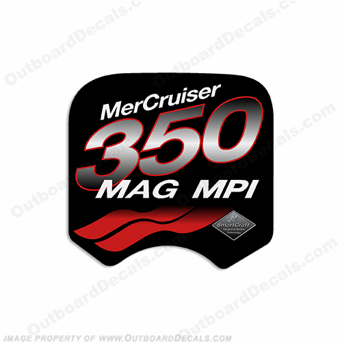 Mercruiser 350 Mag MPi Decal (Red) INCR10Aug2021