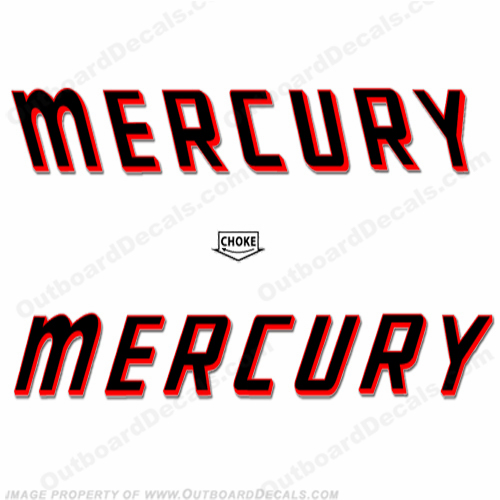 Mercury 1960 100hp - 200hp Decals INCR10Aug2021